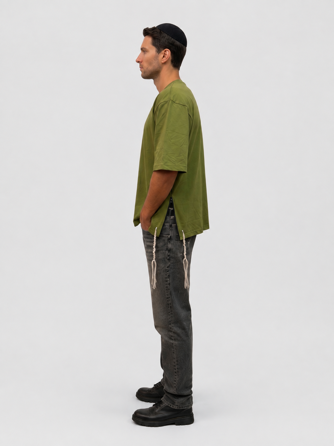 IN PROGRESS. Tzitzit T-Shirt — Army Green