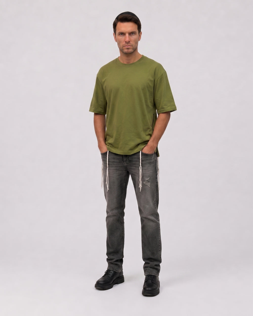 IN PROGRESS. Tzitzit T-Shirt — Army Green
