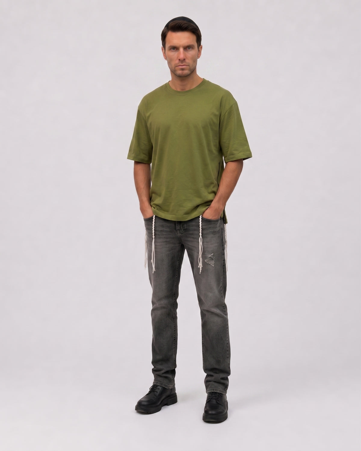 IN PROGRESS. Tzitzit T-Shirt — Army Green