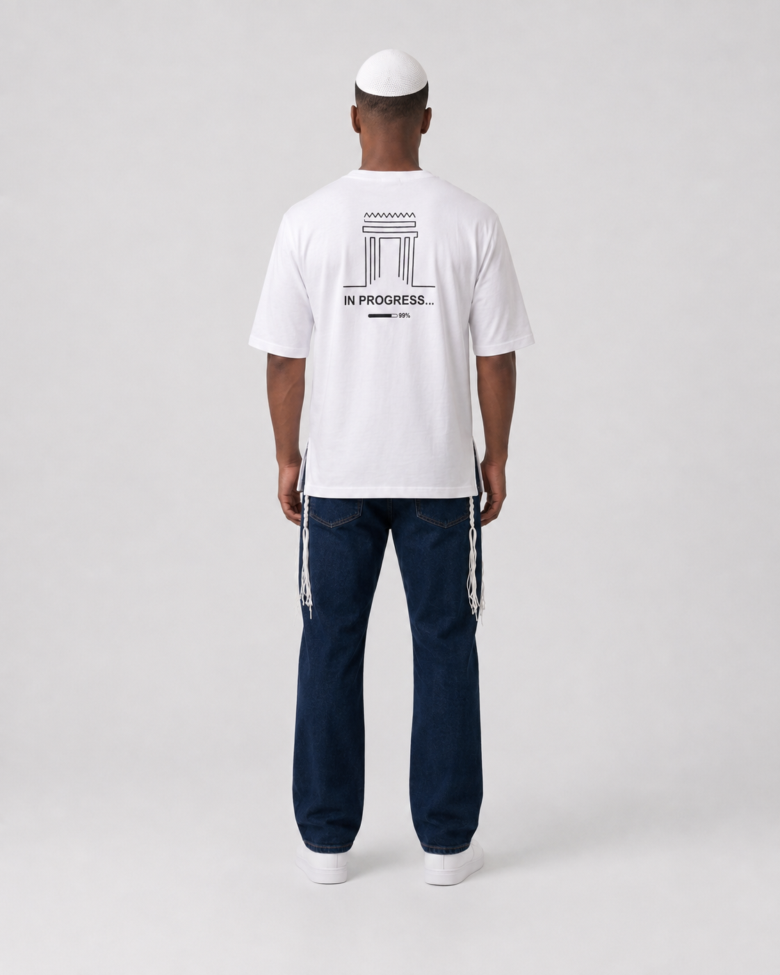 IN PROGRESS. Tzitzit T-Shirt — White